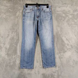 Lucky Brand Jeans Men 31 Blue 221 Original Straight Light Wash Denim Pants Solid